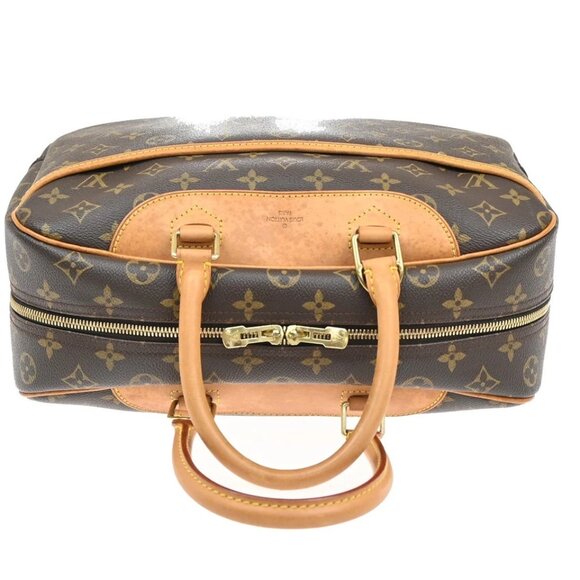 LOUIS VUITTON LV Logo Deauville Hand Bag Monogram Leather Brown 398-082825 - Picture 5 of 16